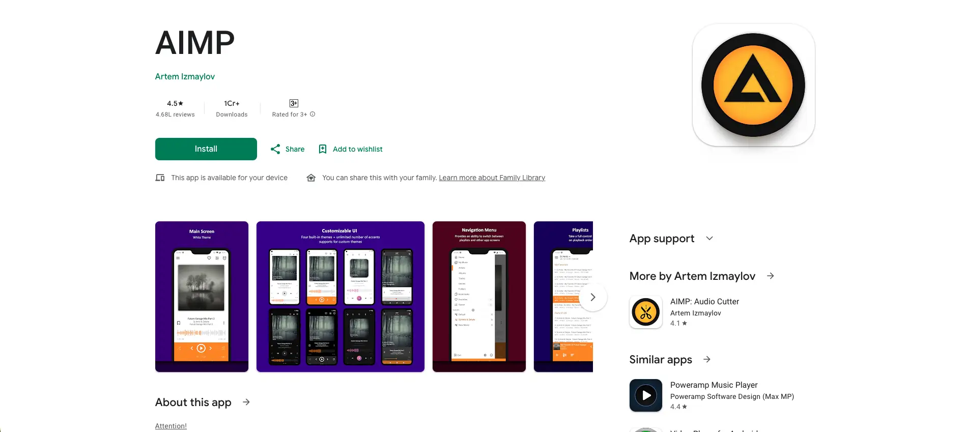 AIMP music dashboard