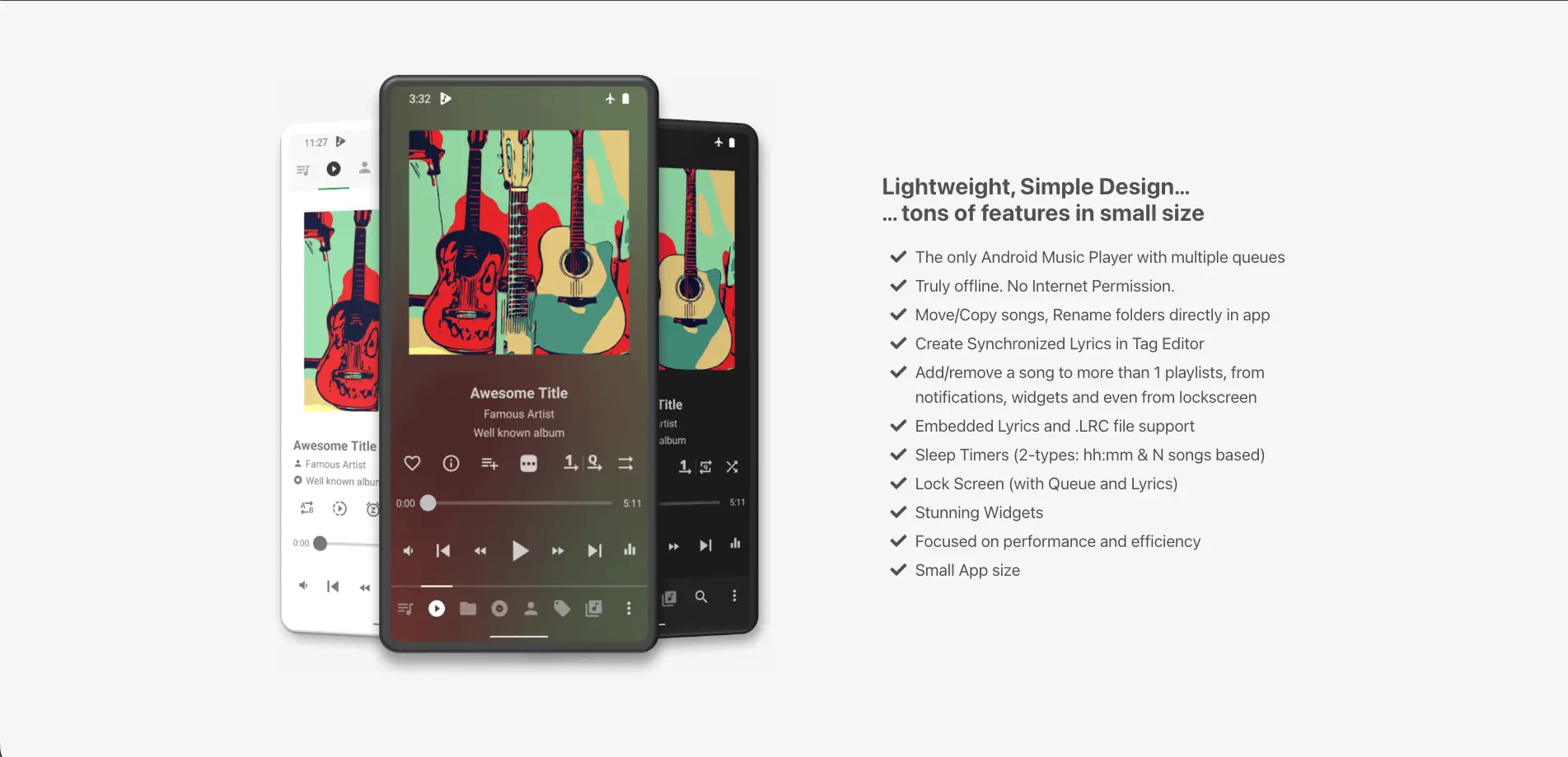 Musicolet music dashboard