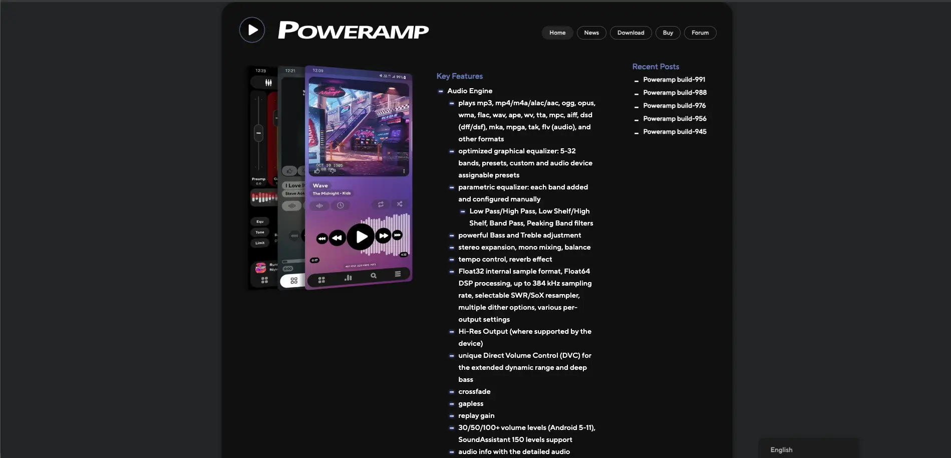 Poweramp music dashboard