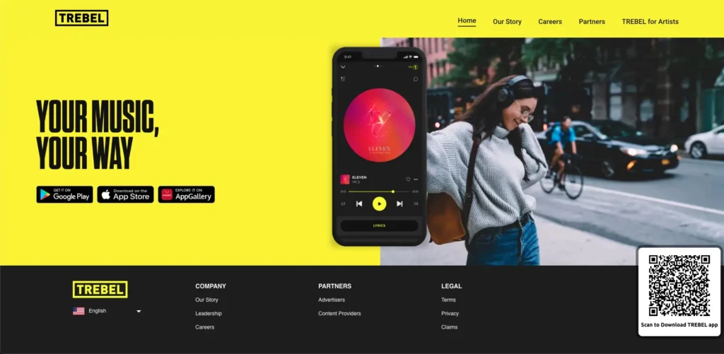 TREBEL music dashboard